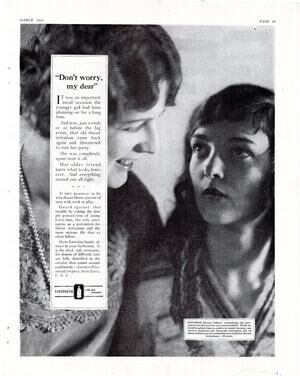 Listerine Antiseptic / Hotpoint Servants Advertisement 1925 Vintage Home Health